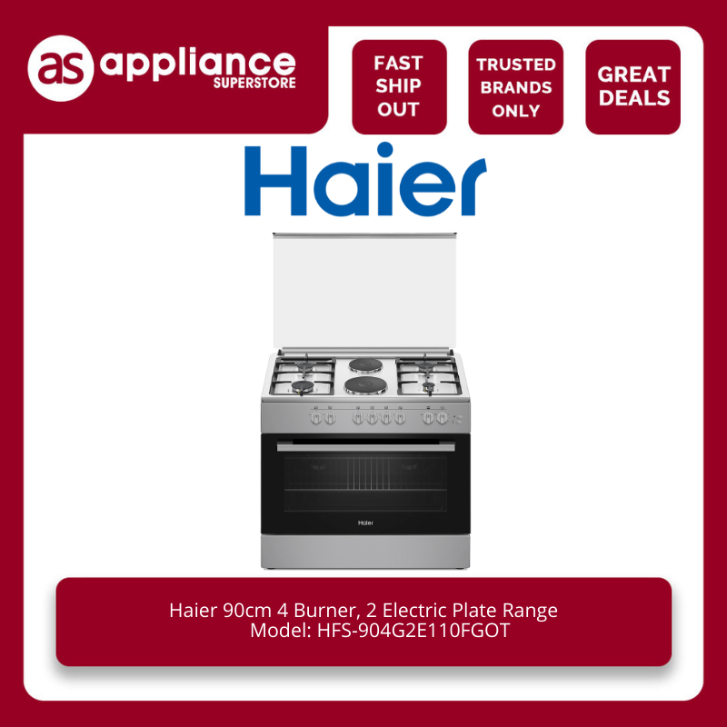 Haier 90cm 4 Burner, 2 Electric Plate Range HFS904G2E110FGOT Lazada PH
