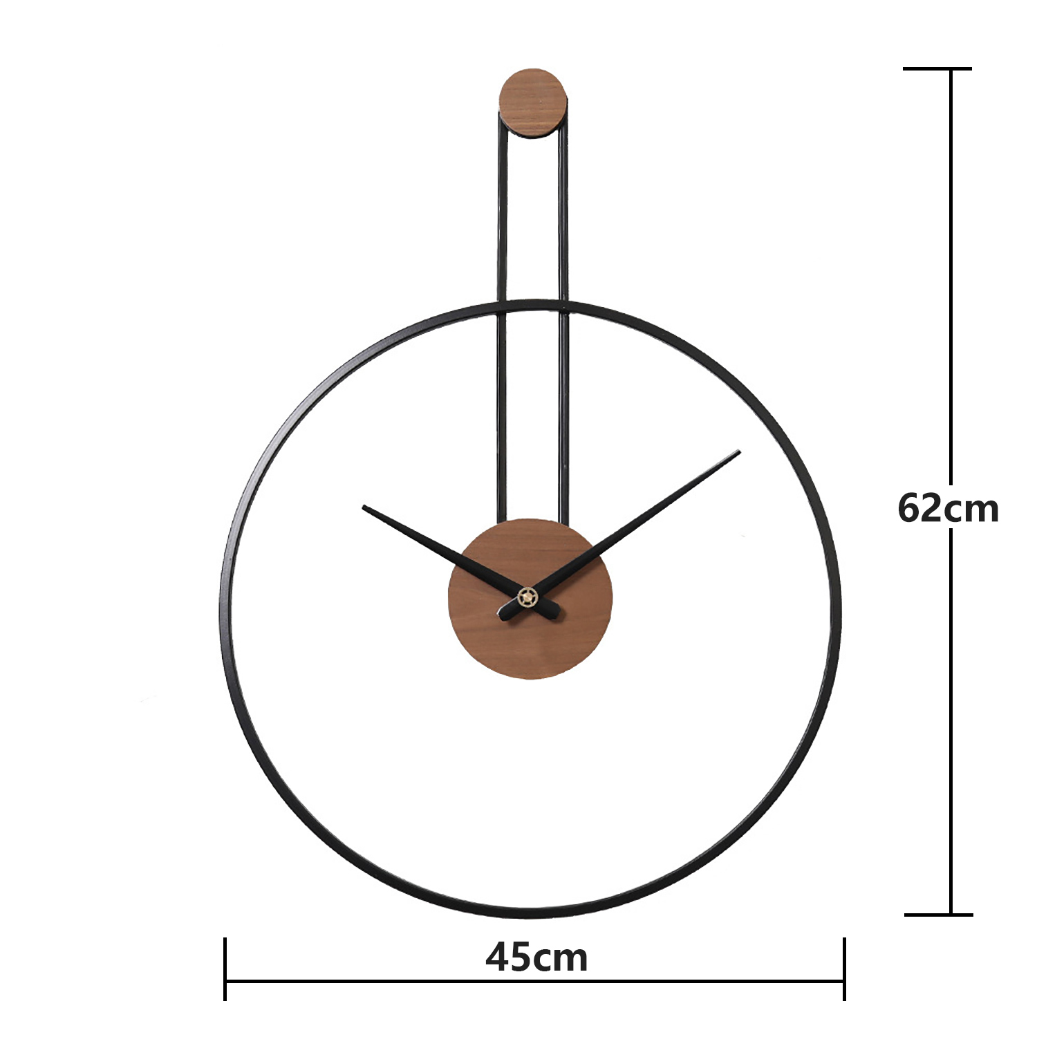 45/55/70CM Wall Clock Nordic Retro C Living Room Bedroom Clock Modern