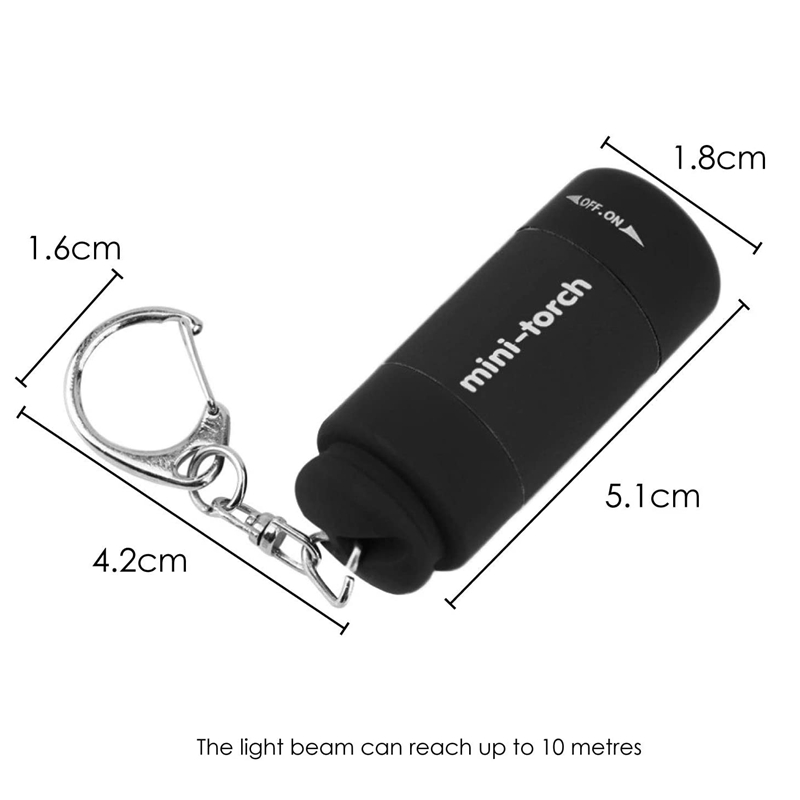 Mini Torch Keychain LED Rechargeable USB Mini Flashlight Portable Pocket Torch Keyring DIY Tool for Home