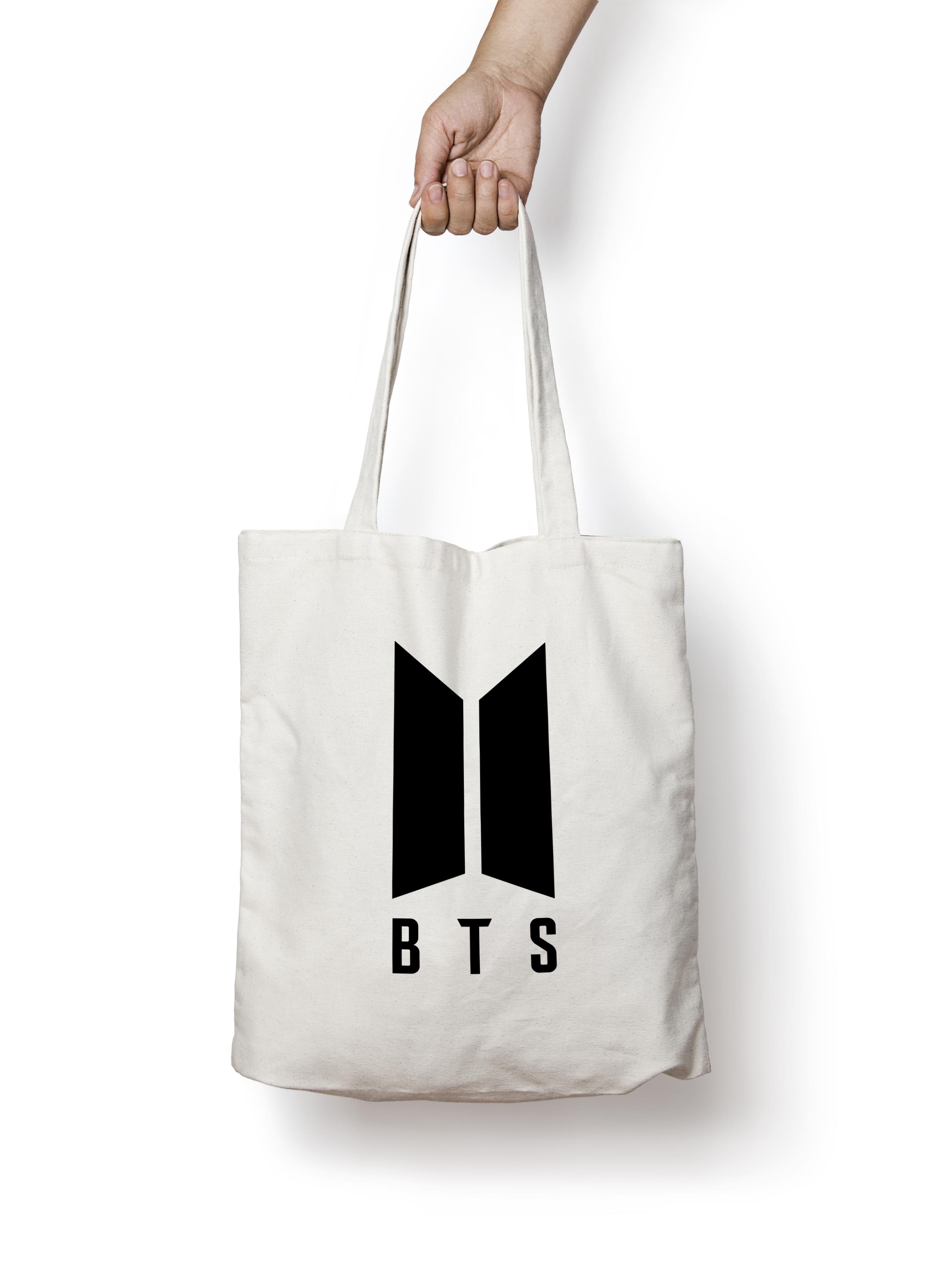 I love BTS Design Canvas Tote Bag - COPYCATZ