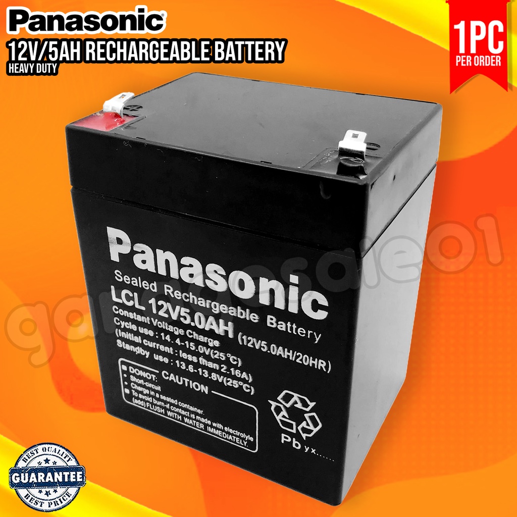 12v 5ah Lead Acid Battery heavy duty Panasonix | Lazada PH