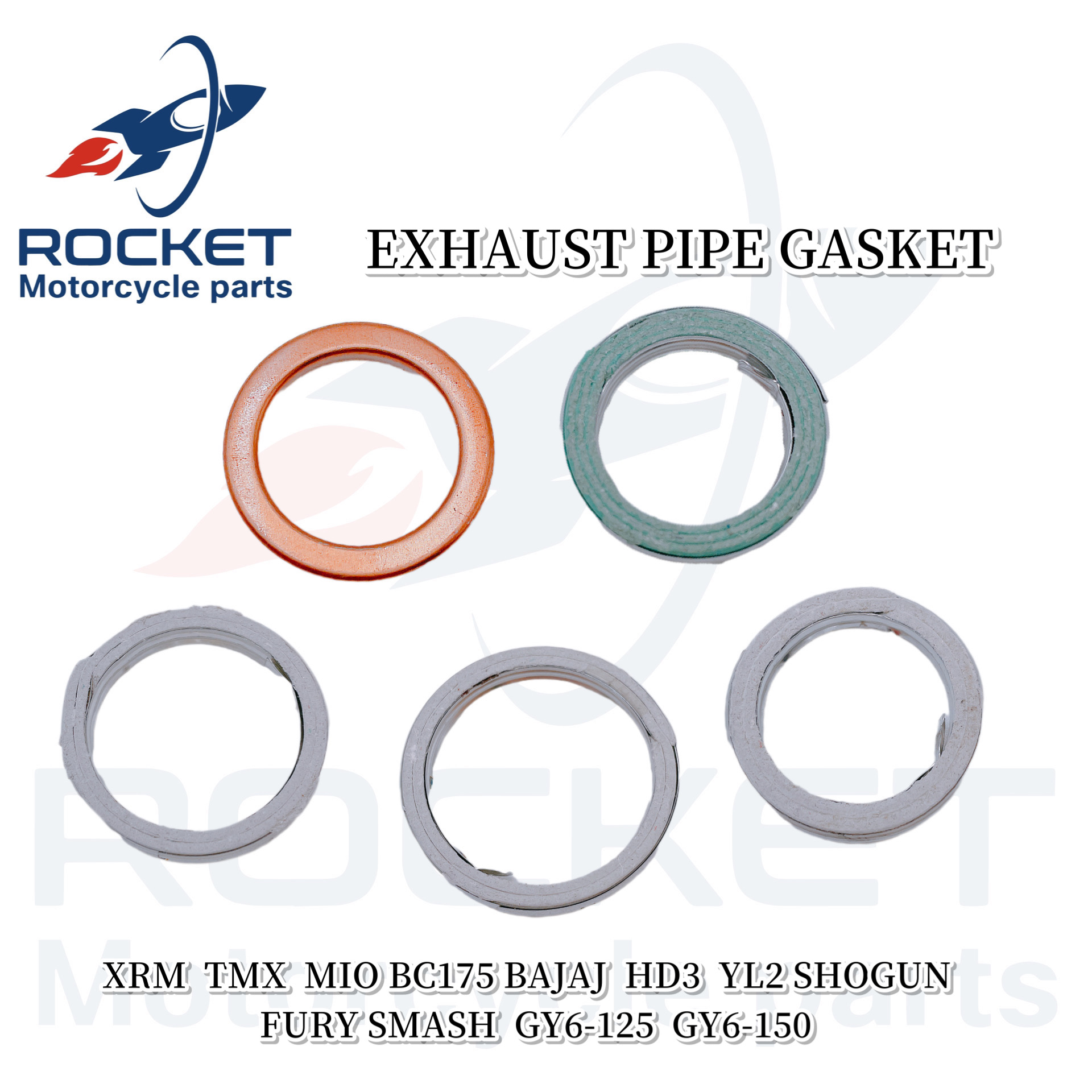 MOTORCYCLE PARTS EXHAUST PIPE GASKET FOR XRM TMX MIO BC175 BAJAJ HD3