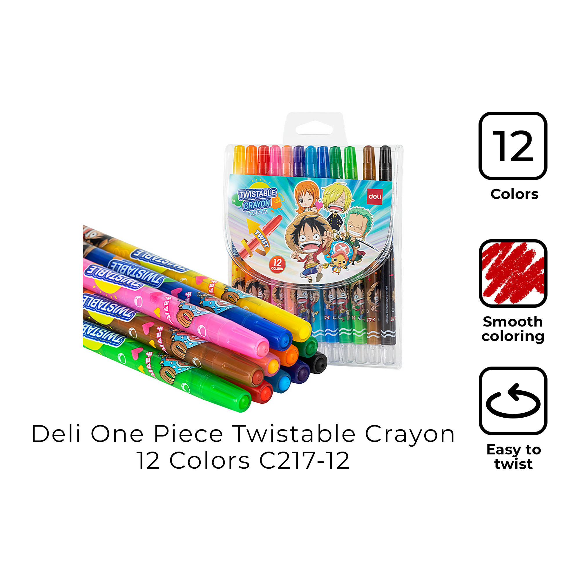 Durable And Won't Stain Hands Colored Twistable Crayons 12/18/24-color Set  - Temu Philippines