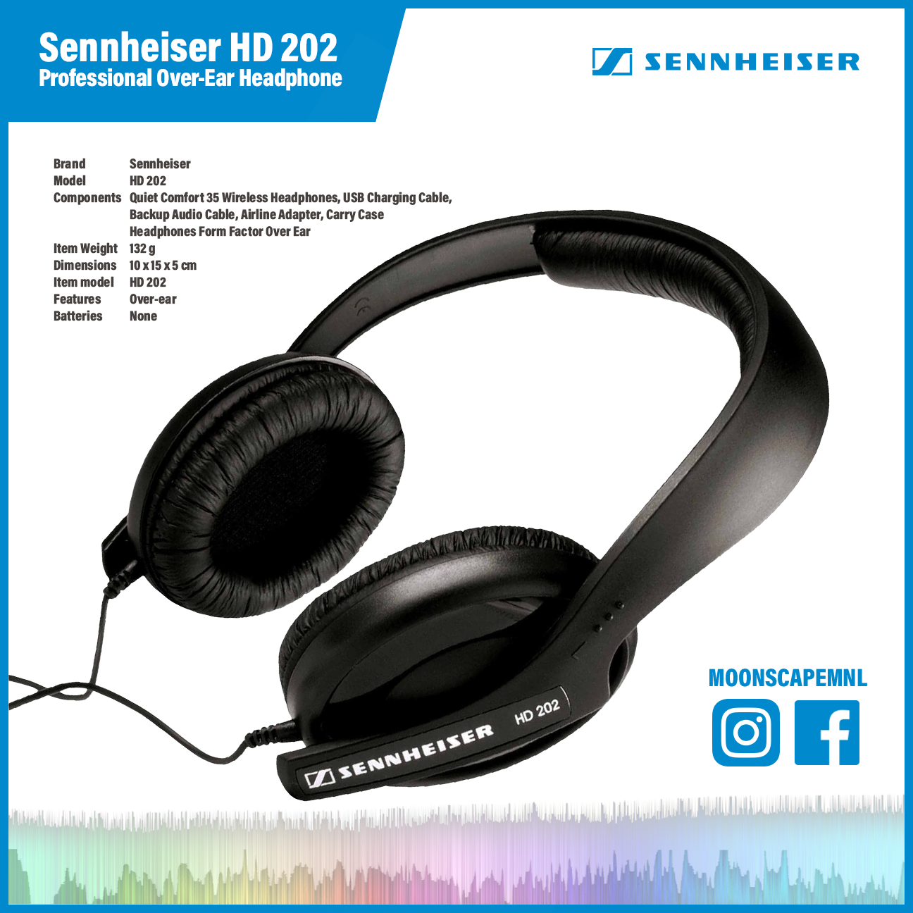 Senheisser HD 202 Over-Ear HeadPhone 