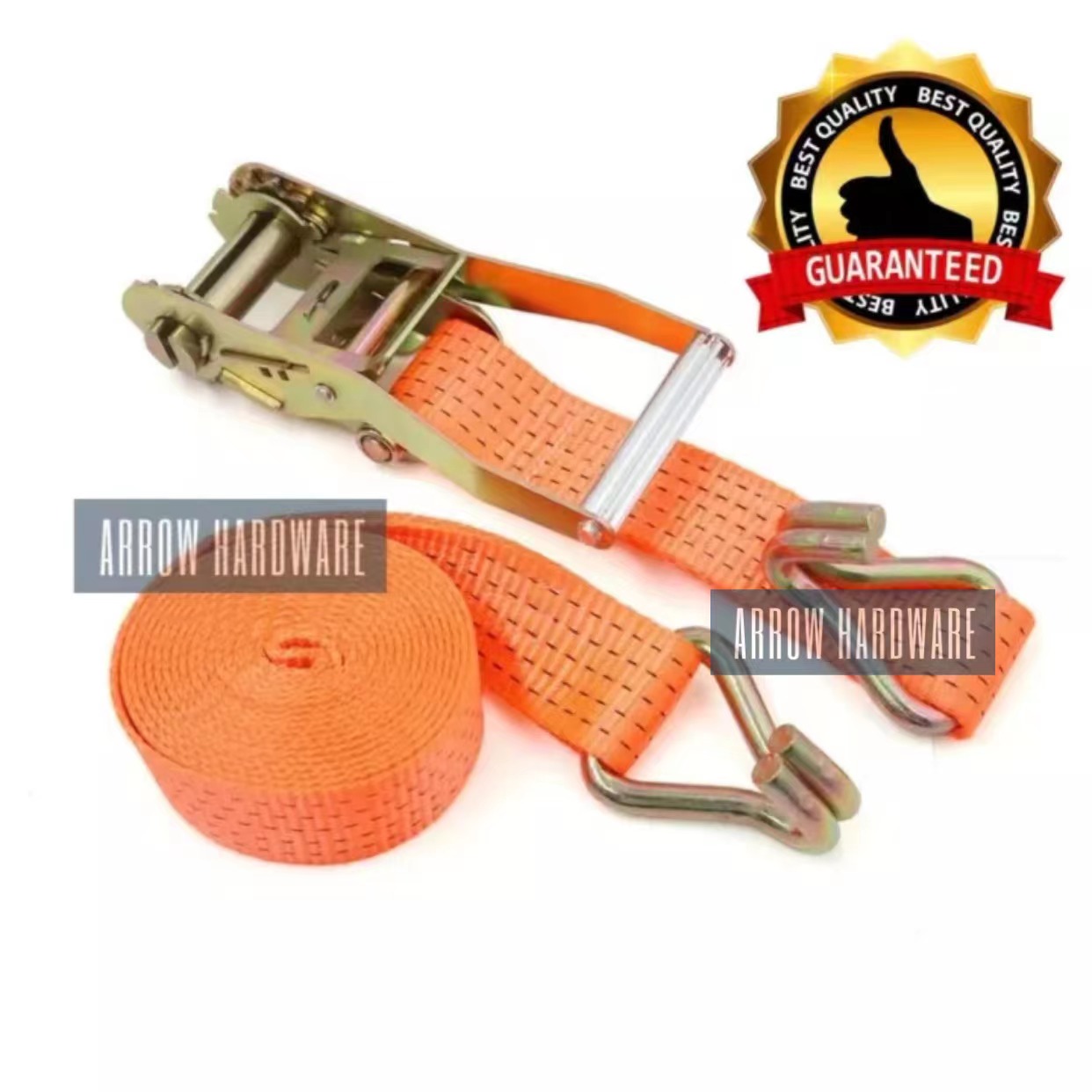 Ratchet Hook Tie Down Straps Heavy Duty Cargo Motorcycle Truck TieDown