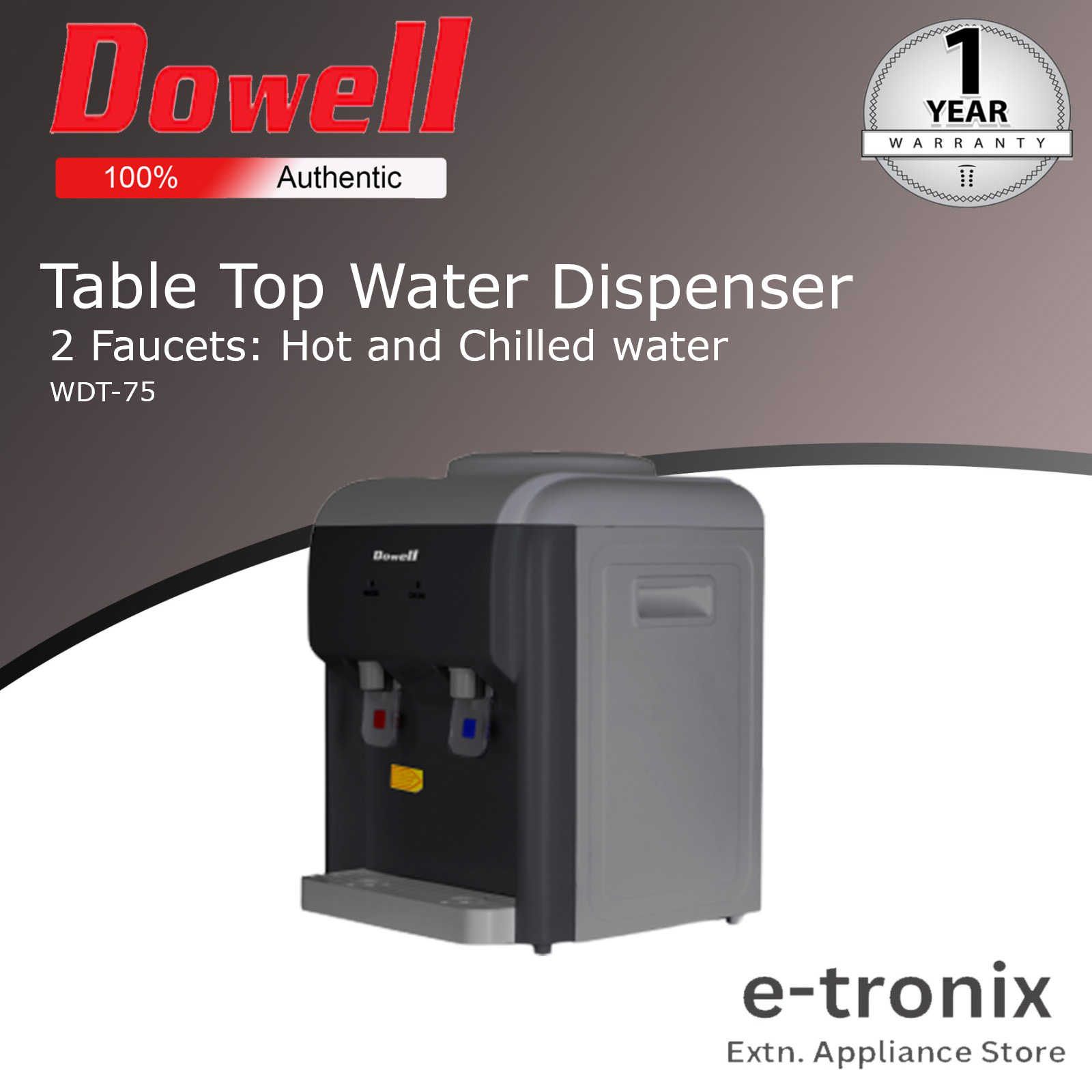Dowell WDT75 Table Top Water Dispenser Hot and Chilled Lazada PH