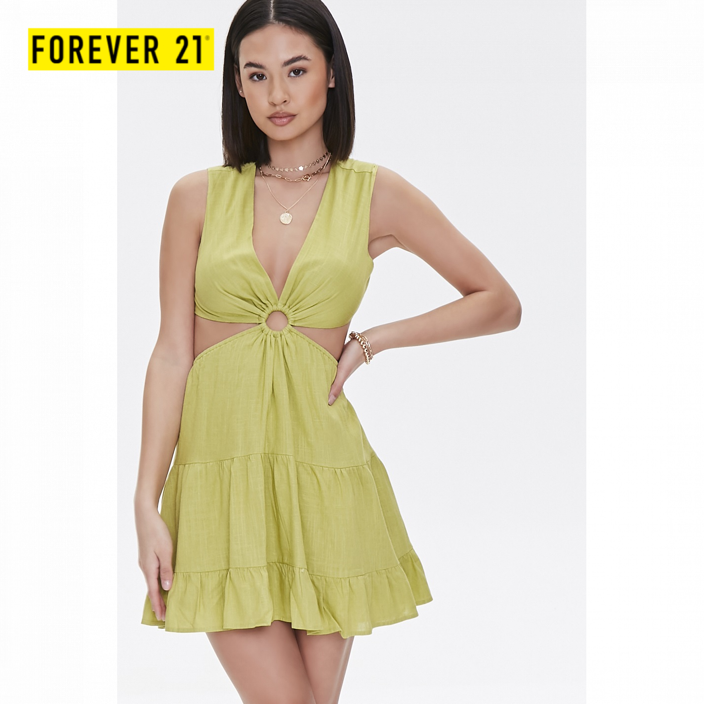 Forever 21 Women S Cutout O Ring Mini Dress Lazada Ph