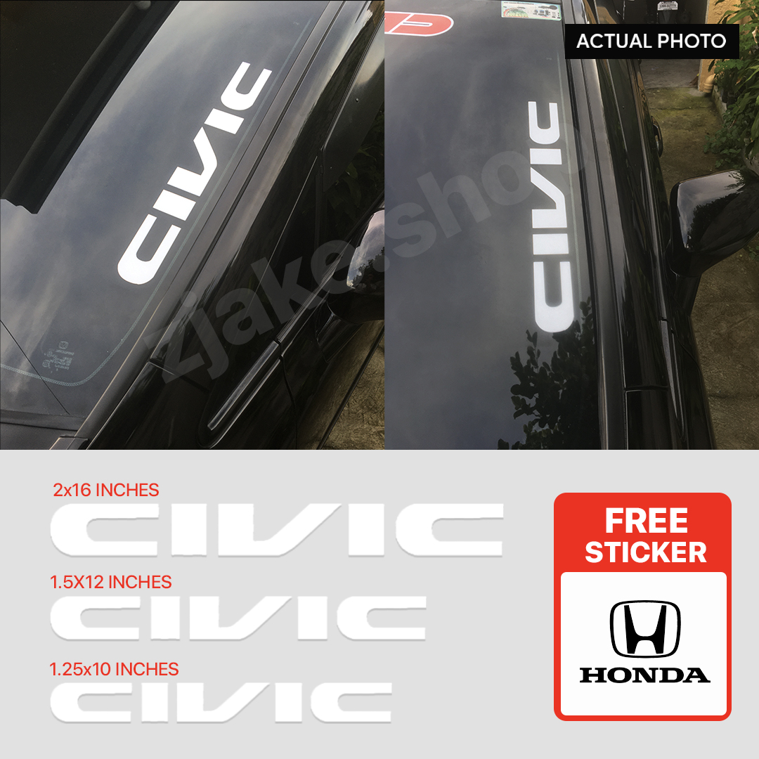 3pcs Honda Civic Logo Sticker Lazada Ph