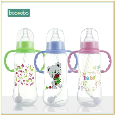 Baby feeding bottle for baby infant supplies nipple bottle milk bottle with handle BPA FREE feeding bottle on sale