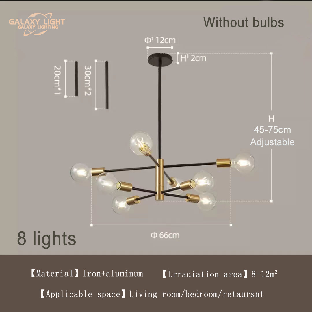 【Ship from Manila】Retro Luxury Chandeliers Modern Design Industrial style Ceiling Light 6/8/10