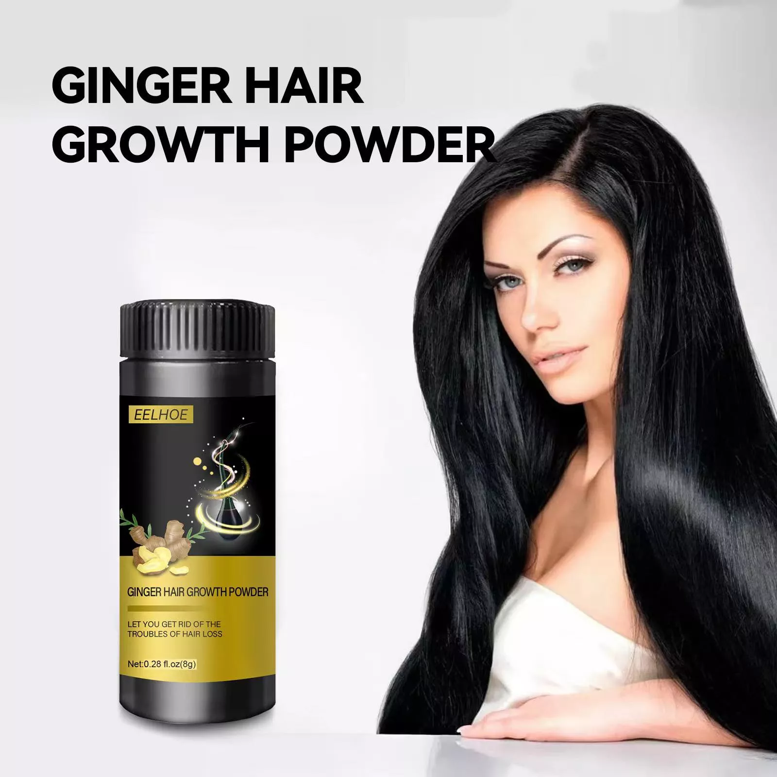 ORIGINAL Hair Building Powder Compact Ginger Soften Hair Scalp Care
