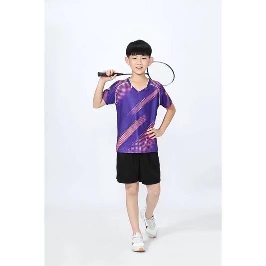 4 Colors Kids Badminton Jersey Fashion Children Sportswear Set