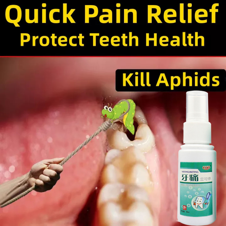 Toothache Spray 35ml Fast Pain Relief Plant Extracts Hormone Free Wisdom Tooth Removal Toothache