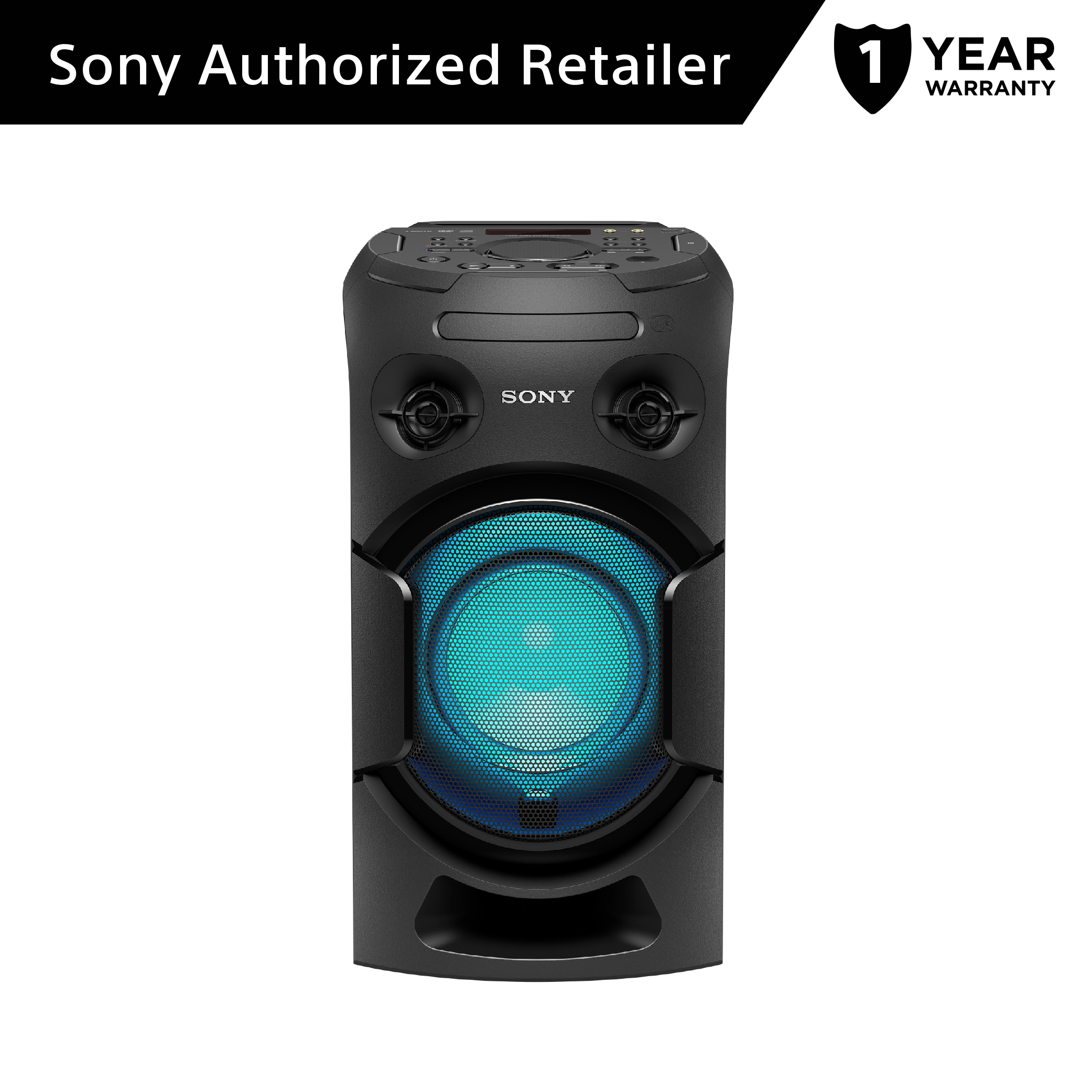 sony v21d high power audio system with bluetooth