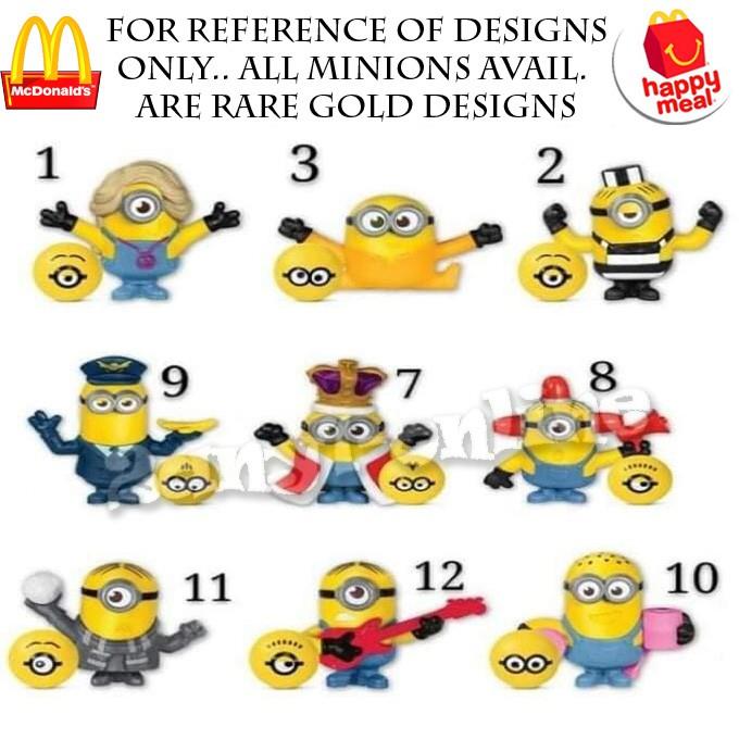 Mcdo Happy Meal Gold Minions Rise of Gru Wave 1 (2021) SOLD PER PIECE