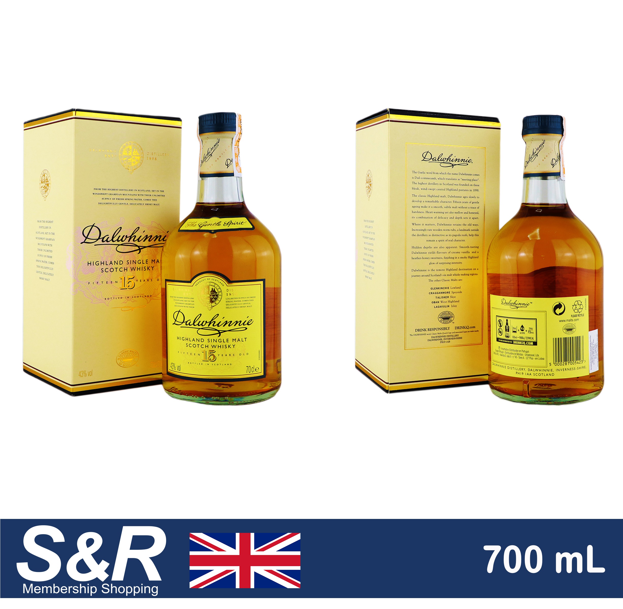 Dalwhinnie 15 YO Highland Scotch Whisky 700 mL review and price