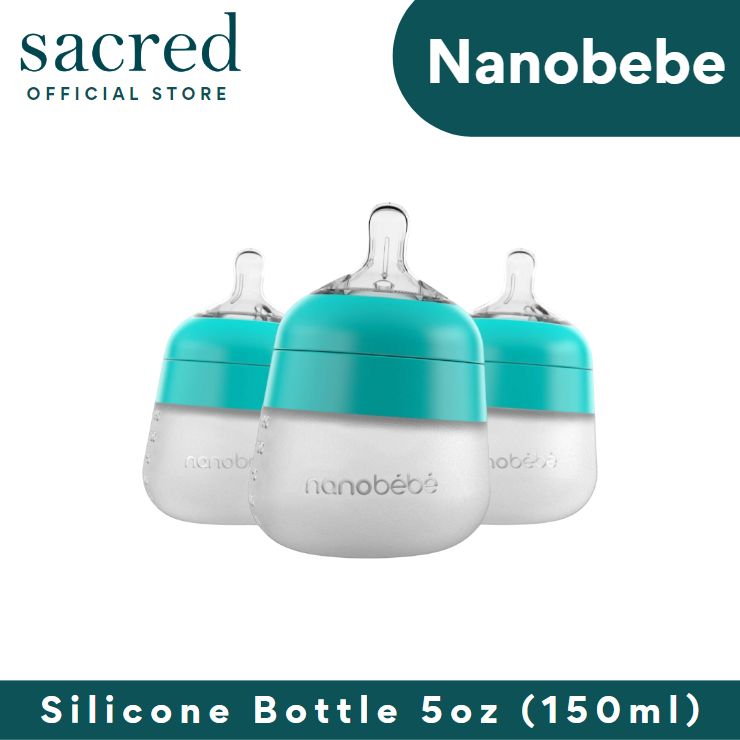 Nanobebe Silicone Bottle 5oz (150ml) pack