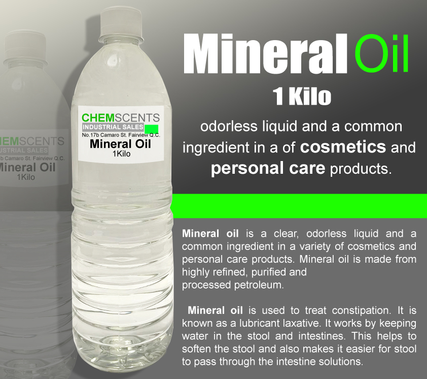 MINERAL OIL 1LITER COMMON INGREDIENTS IN A COSMETICS AND EVEN IN PERSONAL USE Lazada PH