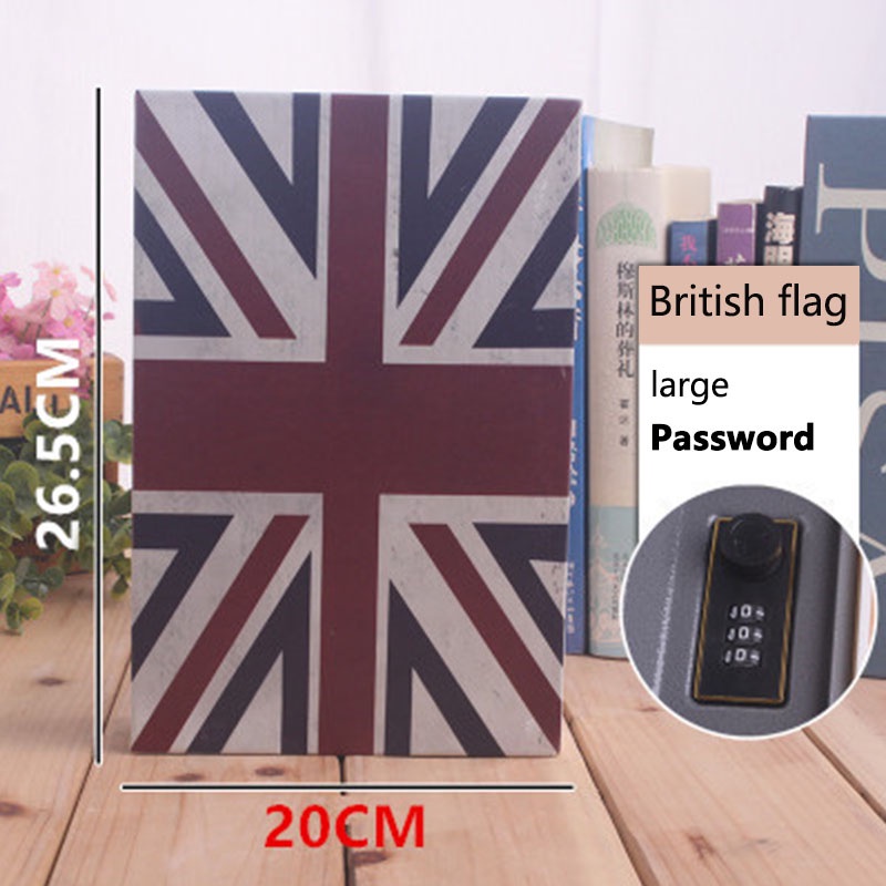 Metal Steel Dictionary Mini Safe Box Book Money Hidden Secret Security