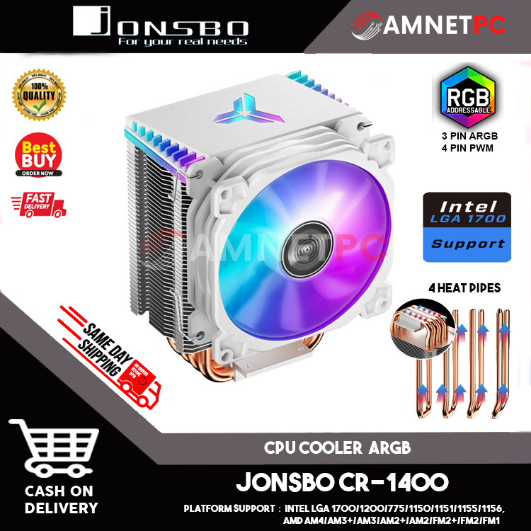 CPU COOLER JONSBO CR1400 CPU cooler radiator 3pin 5v ARGB white