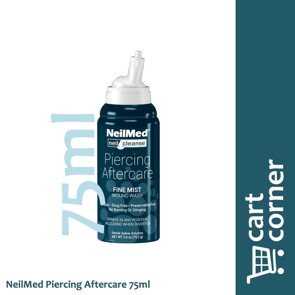 NeilMed Piercing Aftercare Fine Mist Sodium Chloride Solution Spray