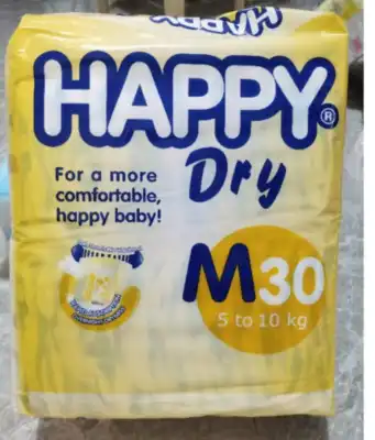 Happy Dry Tape Diaper Medium (30 pcs/pack)
