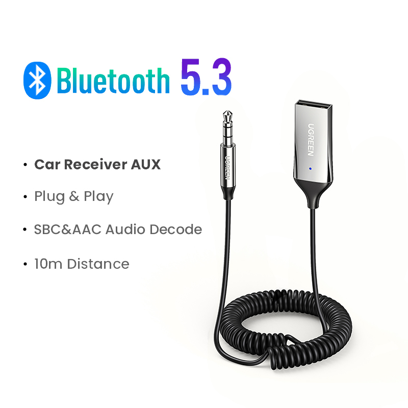 UGREEN Bluetooth Receiver for Car 5.0, Car Bluetooth Aux Adapter