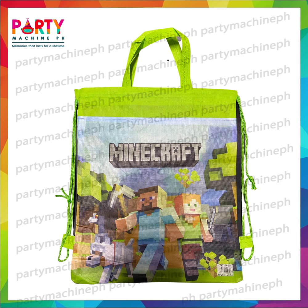 【New】 12pcs minecraft drawstring bag minecraft eco loot bag minecraft