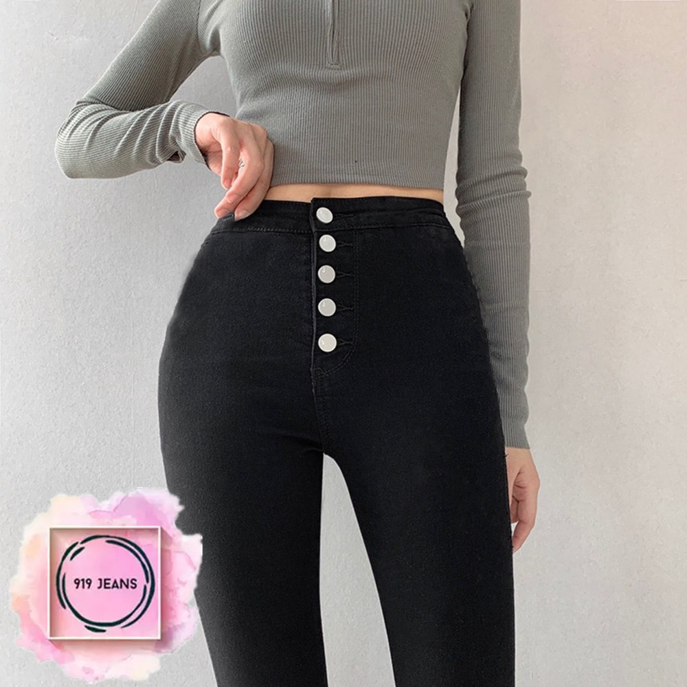 New Stock 5 Buttons High Waist Skinny Jeans Cod Lazada Ph 8458