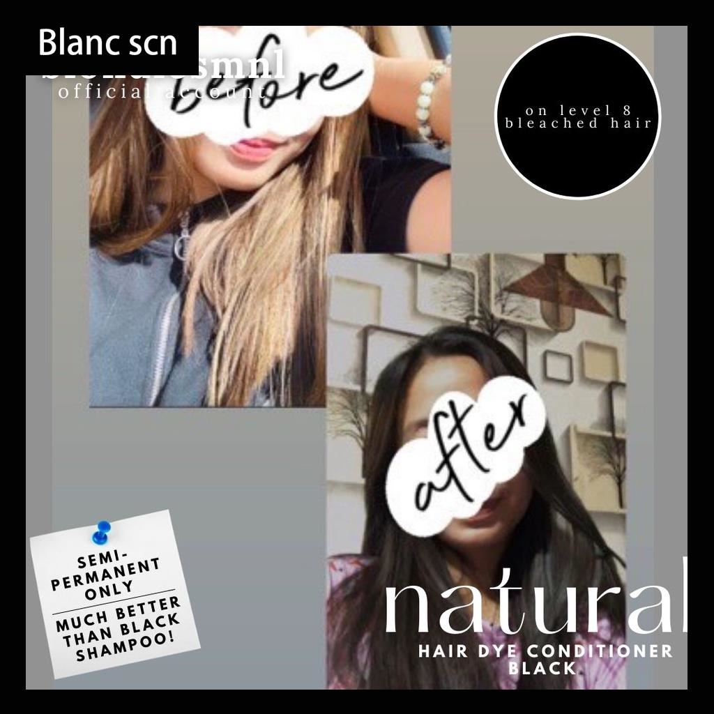 Blanc scn Hair Dye Conditioner (Natural) Black Hair Color 100ml  Semi-Permanent Blondies MNL | Lazada PH