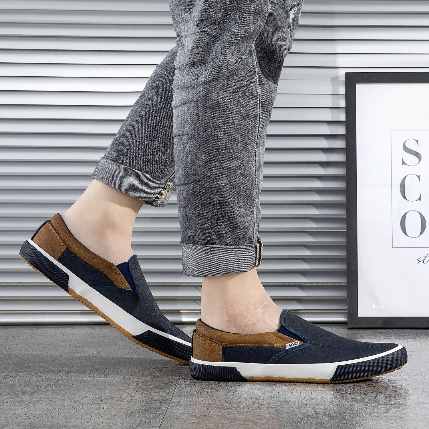 COASTAR Official Sale Men Shoes Slip On Shoes For Men Leather Shoes For Men Rubber Shoes For Men