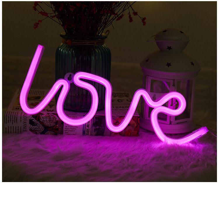 Battery Led Neon Night Light Decor Wall Lamp Party Bedroom Bar Lazada PH