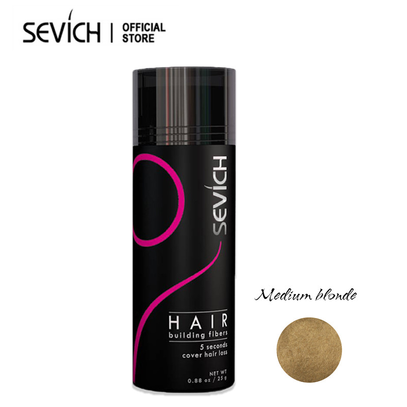 SEVICH Hair Fiber Powder Hair Building Fiber 25g Cover Hair Loss Hair