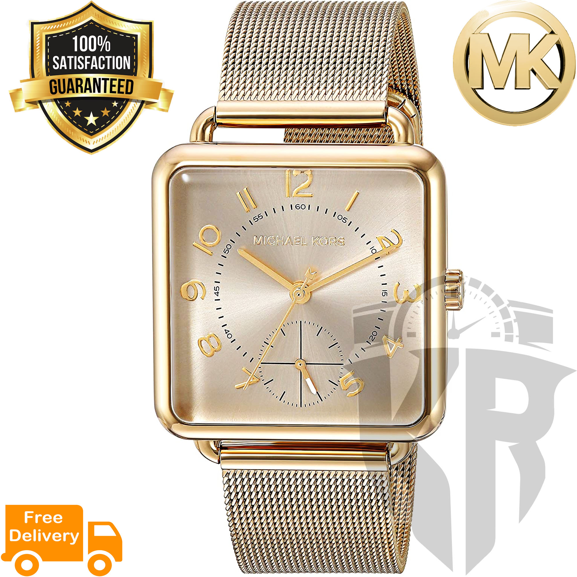 Michael Kors Womens Brenner Gold-Tone 