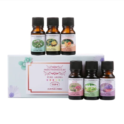 6 Bottles/Set 10ml Essential Oil Natural Plant Pure Aroma Fragrance Oil Air Humidifier Essential Oils