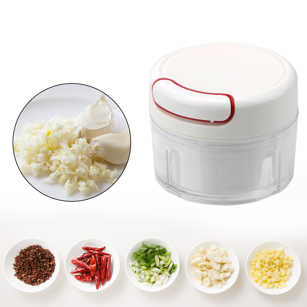 Manual Food Chopper Mini Hand Pull Food Processor Garlic Press Mincer Grinder 