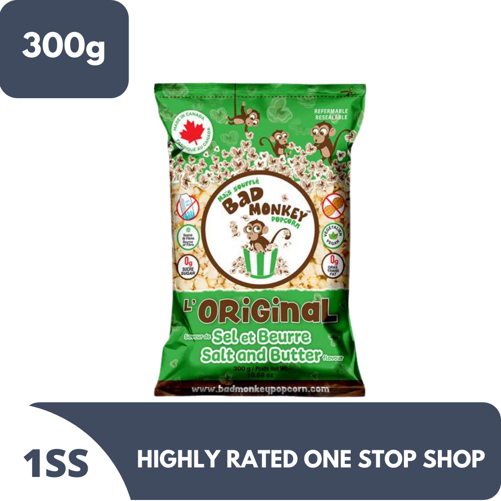Bad Monkey Popcorn Salt & Butter 300g Lazada PH