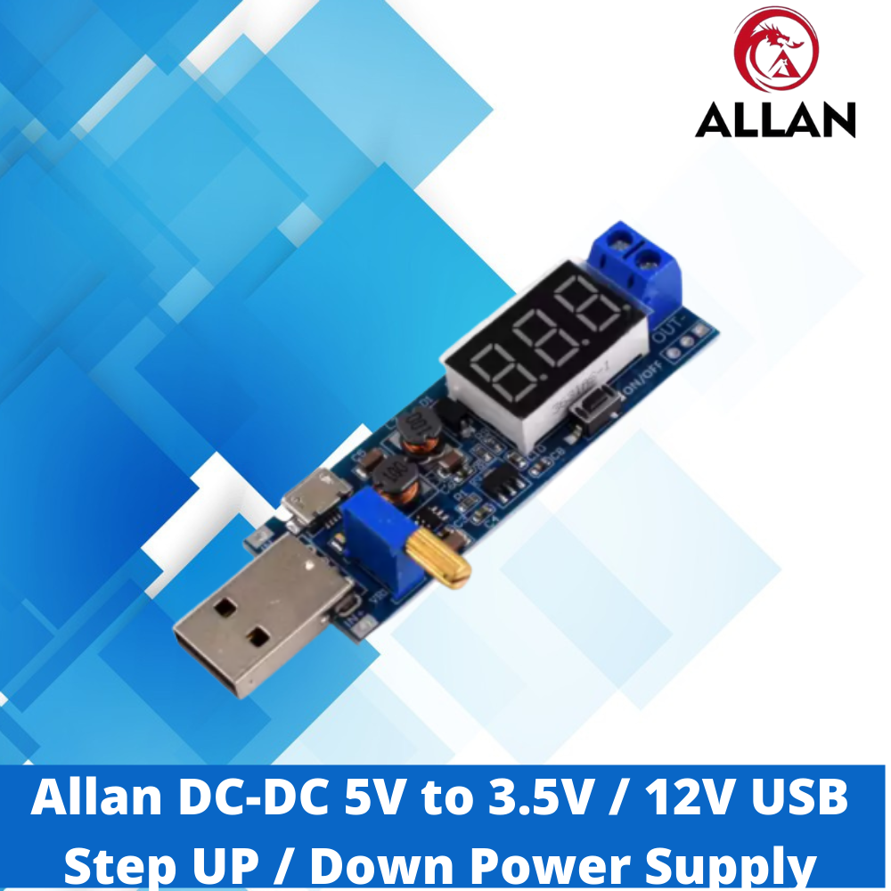 Allan DC-DC 5V to 3.5V / 12V USB Step UP / Down Power Supply