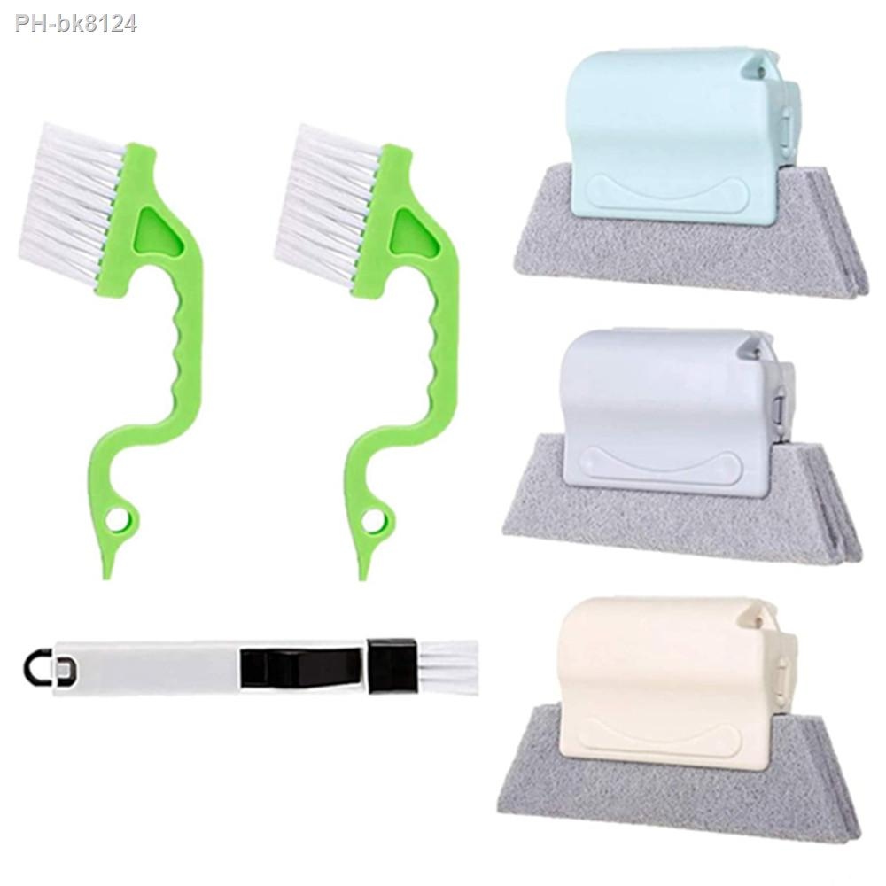 Crevice Gap Cleaning Brush Tool, 6pcs Hand-held Groove Gap Cleaning Tools,  2 in 1 Dustpan Cleaning Brushes, Shutter Door Window Track Kitchen Cleaning