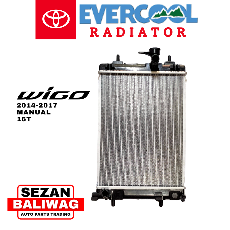 EVERCOOL RADIATOR ASSEMBLY TOYOTA WIGO 2014-2017 MANUAL 40011507 ...