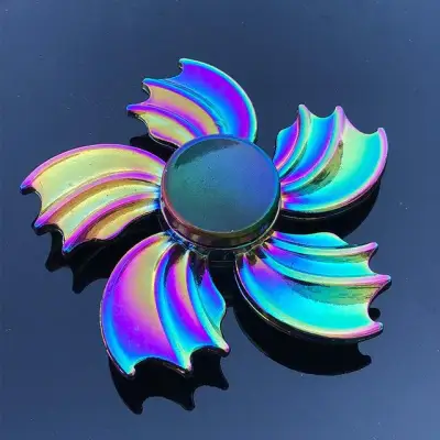 2019 Rainbow Fidget Spinner Metal Triangle Hand Spinner Anti Stress Wheel Finger Spinner Top EDC Sensory Widget Fidget Toys FX16