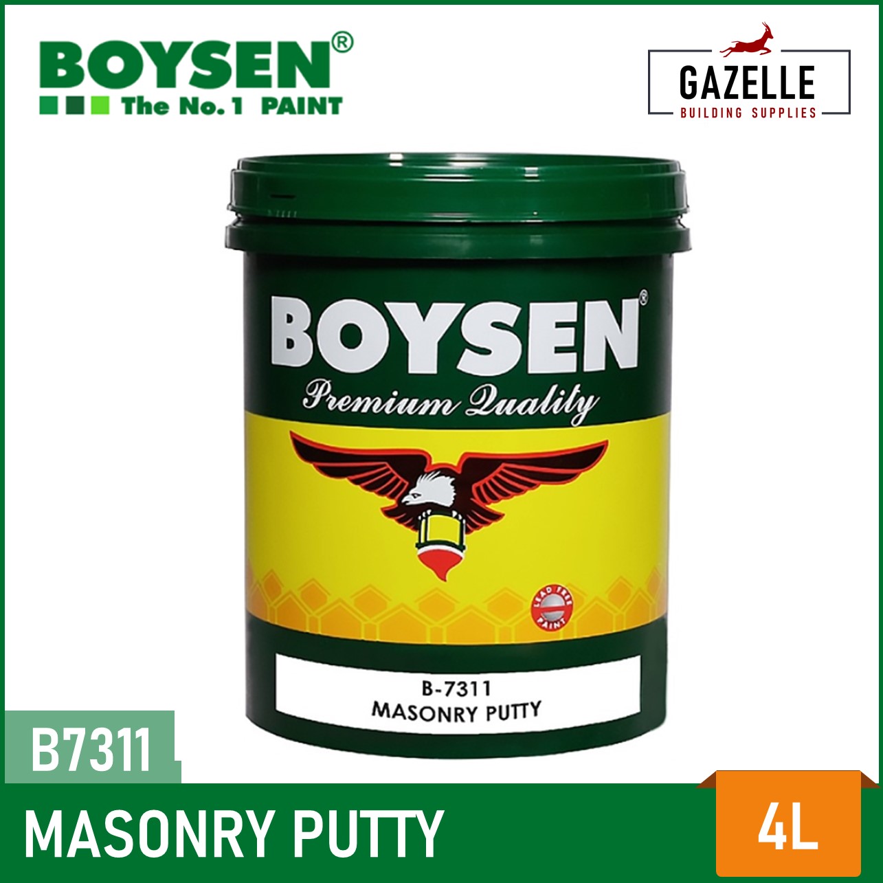 Boysen Masonry Putty B7311 Concrete Brick Wall Putty 1L / 4L Lazada PH