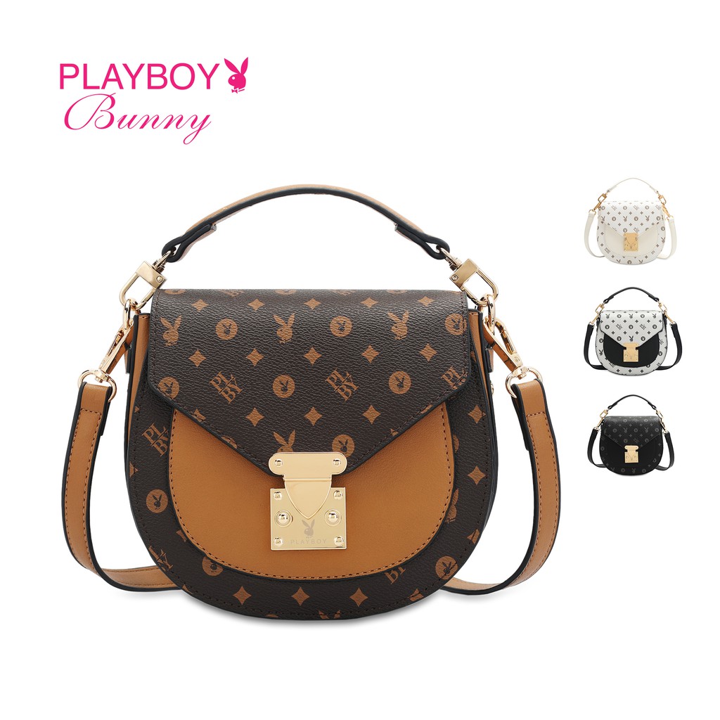 playboy bunny monogram sling bolsa