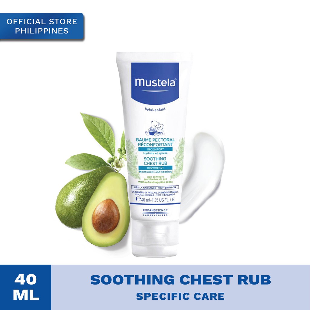 【Local】 Mustela Soothing Chest Rub 40ml Lazada PH