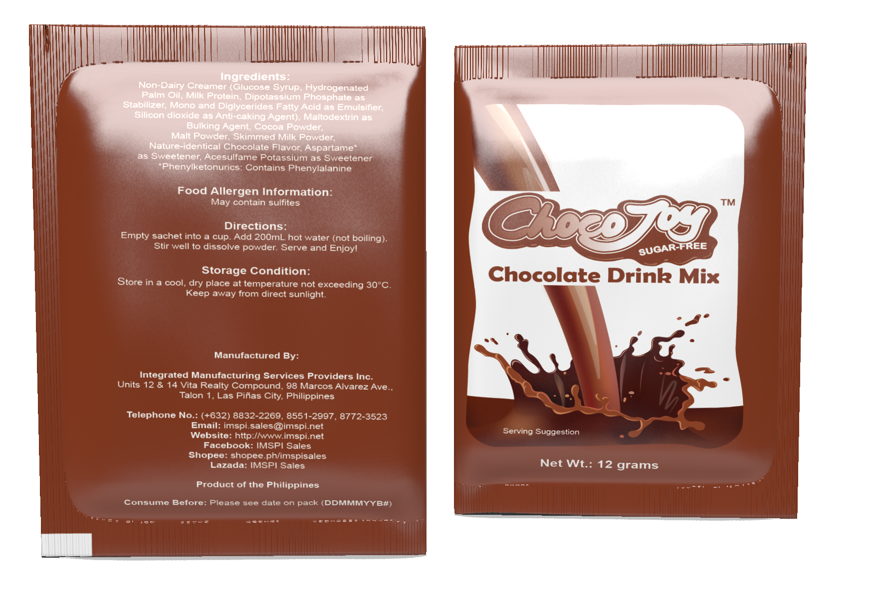 Choco Joy Chocolate Drink 12 grams x 10 sachets Lazada PH