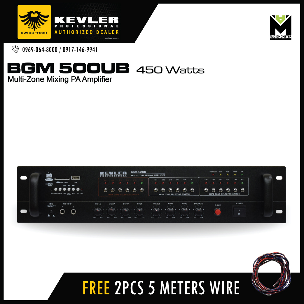 Kevler BGM500UB 450W Multi Zone Mixing Amplifier Lazada PH