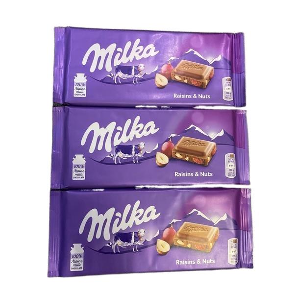 Milka Raisins and Nuts Chocolate, 100g