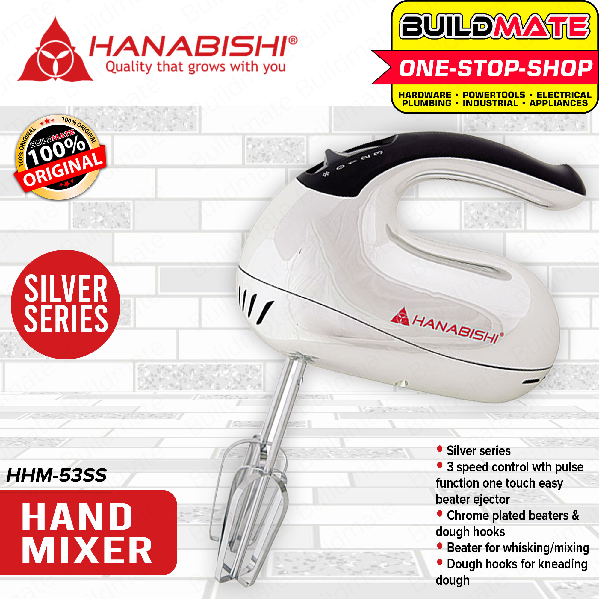 BUILDMATE Hanabishi Multifunctional Handmixer Electric Hand Mixer