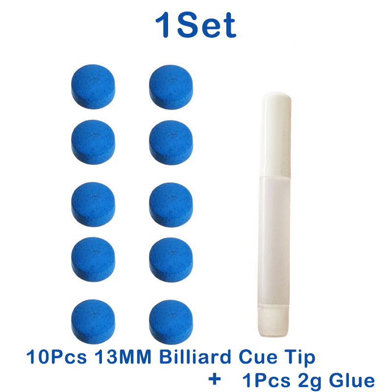 1/2/5Set 10pcs 13mm Billiard Pool Cue Tips M Hardness Snooker Cue Stick ...