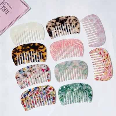 PDG Beauty Girl Colorful Thickness Acetate Anti-static Styling Tools Hairdressing Hair Brush Acetate Comb Hair Styling